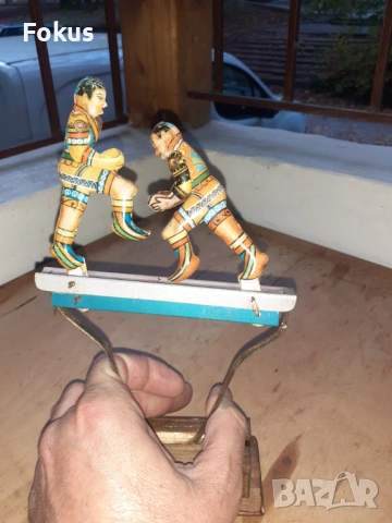 Стара ламаринена играчка - боксьори, снимка 3 - Антикварни и старинни предмети - 53268856