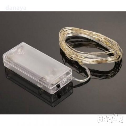 2588 Светещ гирлянд мини led лампички на батерии, 5 метра, водоустойчиви, снимка 5 - Декорация за дома - 35752647