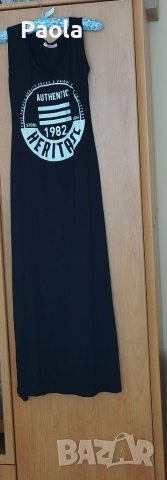 Дълга черна рокля , снимка 3 - Рокли - 41529416