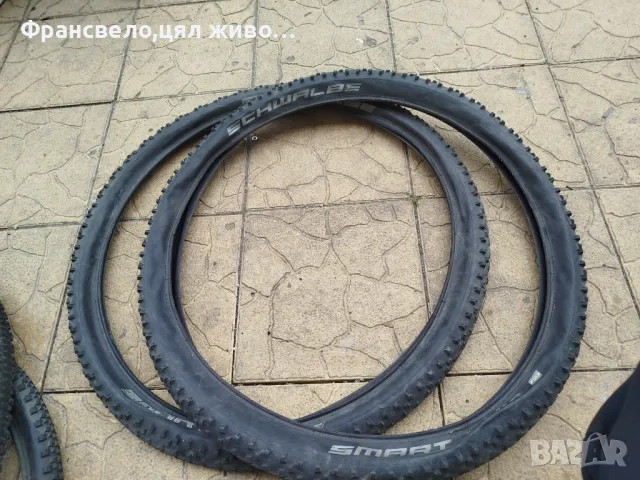 26 цола гуми за велосипед колело schwalbe smart sam , снимка 1