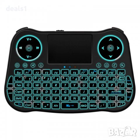 MT08 2.4G Безжична Мини клавиатура с подсветка, снимка 2 - Клавиатури и мишки - 39919607