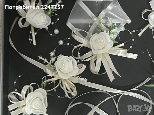 Бутониери с перли, снимка 5 - Сватбени аксесоари - 39467052