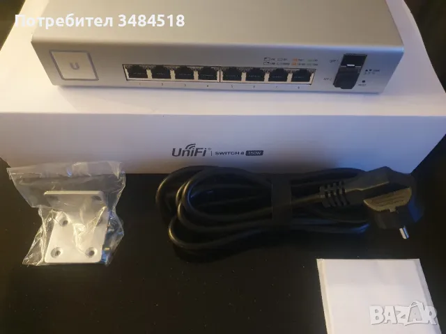 ubiquiti UniFi switch US-8-150W, снимка 3 - Суичове - 48436558
