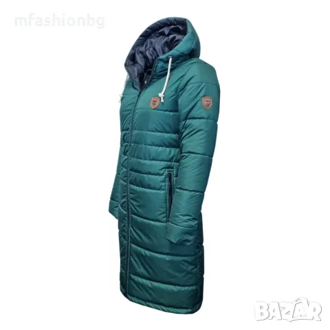 Дамско дълго яке, с качулка и стилен дизайн, снимка 3 - Якета - 48203297