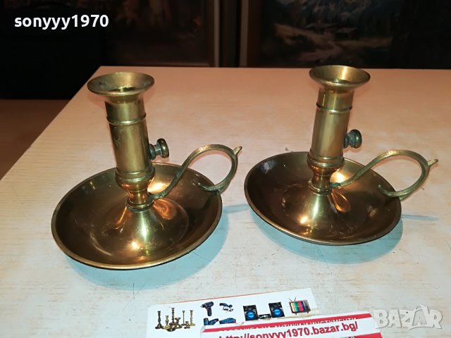 СВЕЩНИЦИ ОТ ФРАНЦИЯ 2бр-МЕД/МЕСИНГ 1911221958