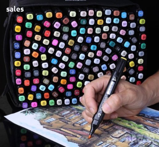 Комплект двустранни маркери за рисуване , снимка 4 - Ученически пособия, канцеларски материали - 41566154