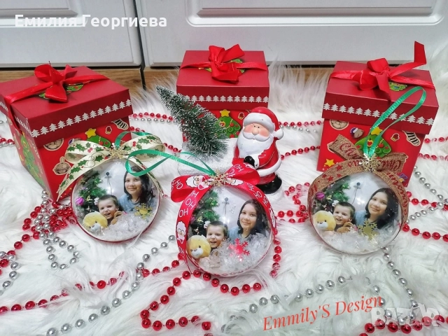 Коледни топки със снимки на най ниски цени , снимка 4 - Декорация за дома - 52452054