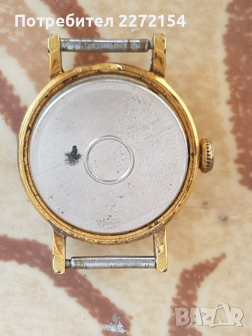 Часовник Заря с позлата , снимка 2 - Антикварни и старинни предмети - 51509104