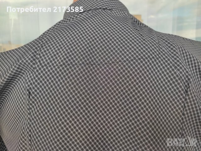 Продавам мъжка риза с къс ръкав на ситно каре, снимка 4 - Ризи - 41369446