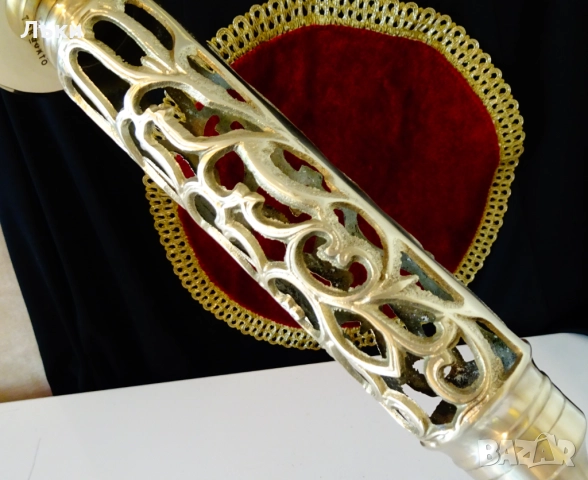 Бронзов свещник Torquato Tamagnini,44 см.,маркиран. , снимка 7 - Антикварни и старинни предмети - 51800328