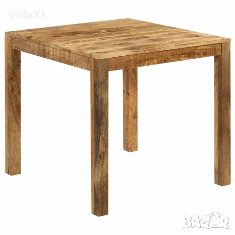 vidaXL Трапезна маса, мангово дърво масив, 82x80x76 cм, снимка 9 - Маси - 56146385