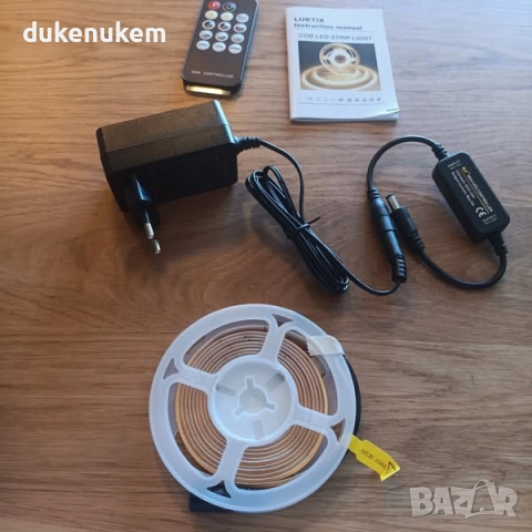 COB LED лента 2 м топло бяла 2700K с дистанционно, снимка 8 - Лед осветление - 51603332