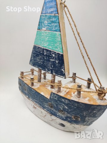 Дървен кораб Индонезия дърворезба , снимка 3 - Декорация за дома - 41063755