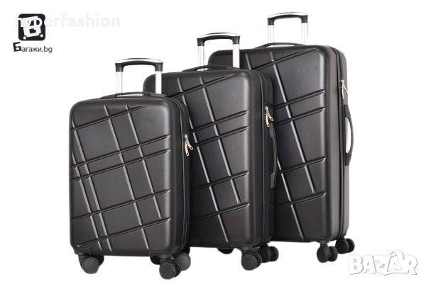 Платмасови куфари ABS в три размера, КОД: 2307, снимка 3 - Куфари - 42519432