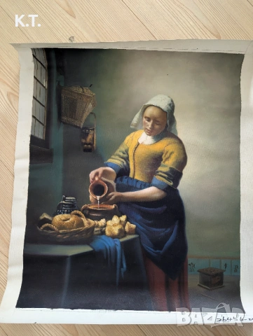 Картина, масло върху платно, ръчно рисувана репродукция на Вермер