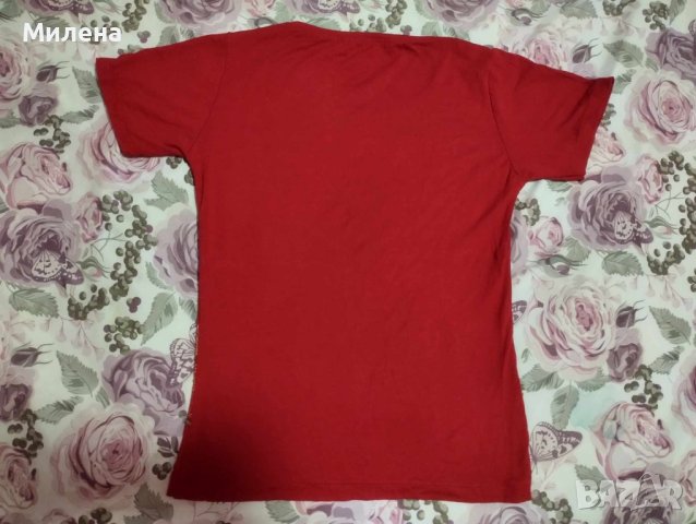 Червена тениска, снимка 3 - Тениски - 41635962