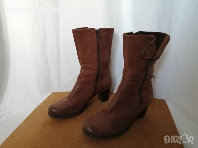 № 38 Gabor дамски боти естествена кожа в кафяв цвят, снимка 4 - Дамски ботуши - 52953698