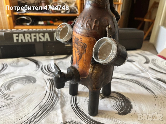 Ретро кожено шише, снимка 7 - Антикварни и старинни предмети - 53757408