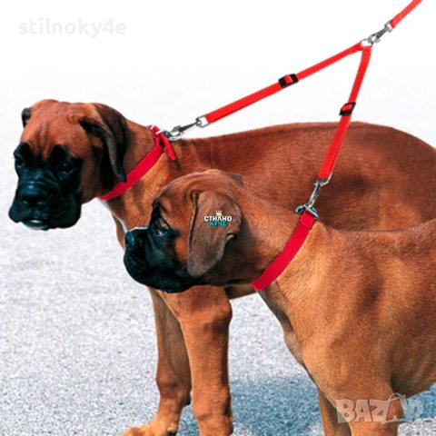 Повод за две кучета Двоен кучешки повод Приставка за водене на две кучета с един повод, снимка 2 - За кучета - 38863271