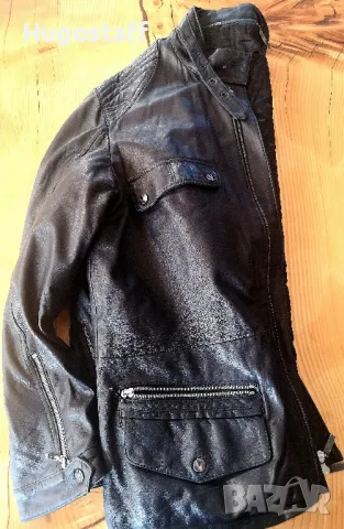 Оригинално МАРКОВО мъжко кожено яке VERSACE Л , снимка 5 - Якета - 49384957