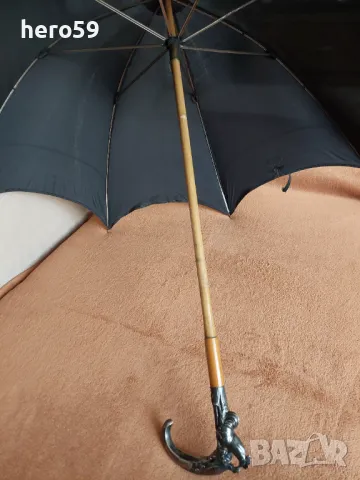 Стар антикварен чадър със сребърна ръкохватка-сребро 900, снимка 16 - Антикварни и старинни предмети - 49044110