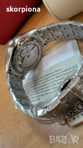 Автоматичен часовник - Geovani Verona open heart: Swiss made, снимка 6 - Мъжки - 55903768