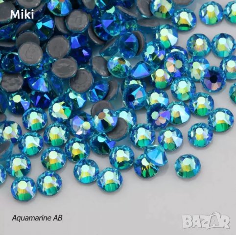 Високо качество цветни камъни ( кристали) АВ за декорация, топло лепене, снимка 2 - Други - 34208929