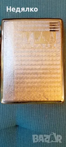 Стара позлатена табакера със запалка Москва, снимка 6 - Антикварни и старинни предмети - 47685183