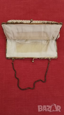 Вечерна дамска чанта с маниста. , снимка 2 - Чанти - 42123247