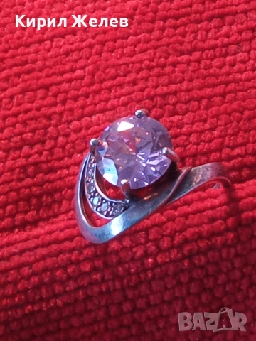 РАЗКОШЕН АЖУРЕН СКЪПОЦЕНЕН СРЕБЪРЕН ПРЪСТЕН СРЕБРО 925 с ЮВЕЛИРНО ФАСЕТИРАН АМЕТИСТ и ЦИРКОНИ 47517, снимка 17 - Пръстени - 49248041