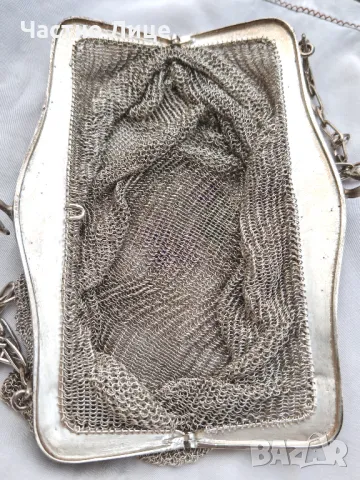 Прекрасна Старинна Италианска Сребърна Дамска Чантичка с Лебеди, Края на 19 век, снимка 6 - Антикварни и старинни предмети - 48651058