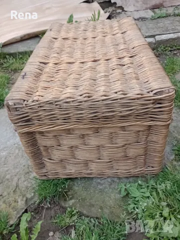 Антики  Плетен куфар от миналия век/уникат/, снимка 4 - Антикварни и старинни предмети - 49993951