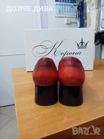 Намаление Дам.обувки м1902 червени ест.кожа , снимка 3 - Дамски елегантни обувки - 51204384