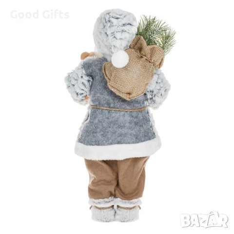 Дядо Коледа с плюшено мече, Бял, 45см, снимка 4 - Декорация за дома - 42719830