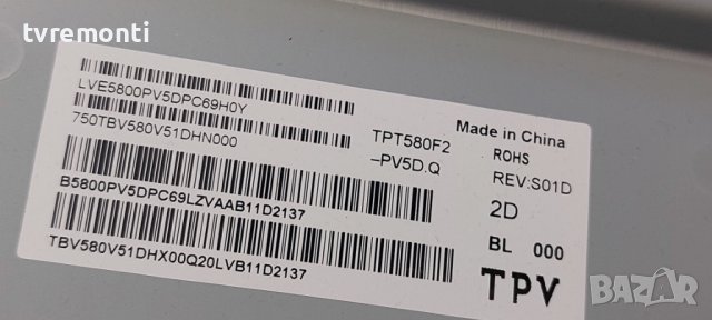 LED подсветка за дисплей TPT580F2-PV5D.Q REV.S01D​ за телевизор PHILIPS модел 58PUS7805/12