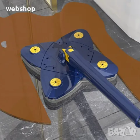 Четириъгълен моп с 360 градусова глава, снимка 2 - Мопове, кофи, четки и метли - 48637148