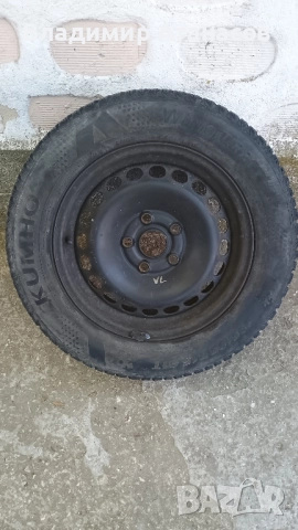 Зимни гуми с железни джанти 5х112 195/65/15, снимка 2 - Гуми и джанти - 52033114