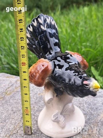 Стара немска порцеланова фигура глухар Katzhutte, снимка 6 - Колекции - 52097668