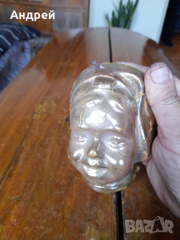 Стара керамична глава,декорация, снимка 3 - Други ценни предмети - 44621393