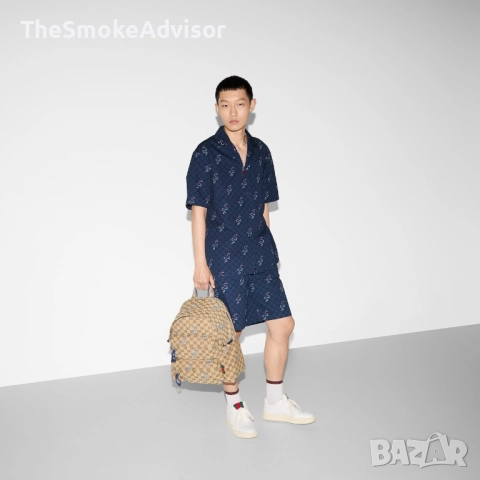 Лимитирана Риза Gucci Printed Cotton Ripstop (The Year of Snake), снимка 10 - Ризи - 52171304