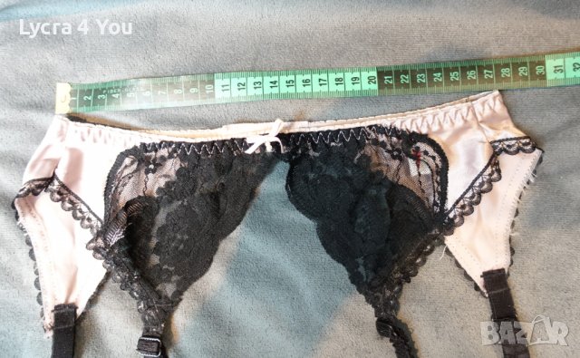 XS/S сатенен колан за жартиери с черна дантела и лилав сатен, снимка 4 - Бельо - 38938992