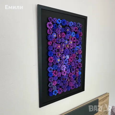 3д картина еко шишарки виолетов цвят , снимка 2 - Пана - 56010230