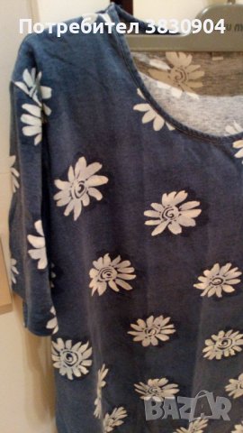 Блуза с къс ръкав, 100% памук, М, снимка 3 - Тениски - 42205913