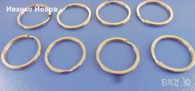 Халки за ключове, ключодържатели, декупаж, неръждаеми, стоманени, Ø30 мм, плоски, снимка 3 - Други стоки за дома - 53241258