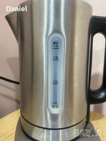 Електрическа кана с температурен контрол – 1.7 L, инокс, снимка 7 - Кани - 52790277