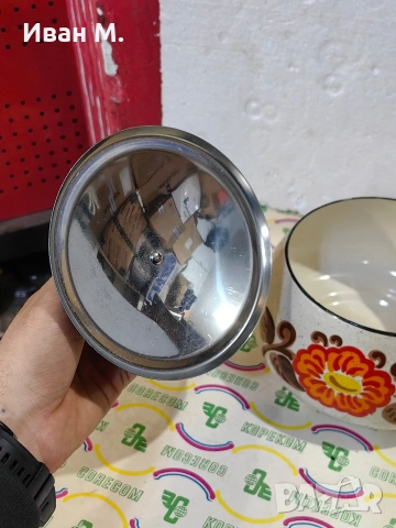 винтидж емайлирана кесарола ( тенджера) , снимка 8 - Антикварни и старинни предмети - 53416188