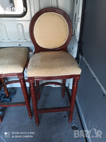 Дървени бар столове , снимка 3 - Столове - 52546534