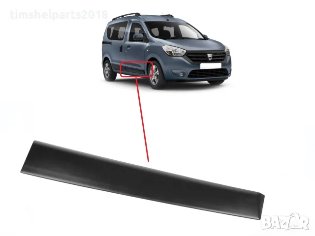 Покривна защитна лайстна, предна врата за Dacia Dokker - Пасажерска страна