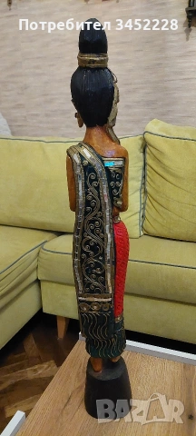 дърворезба за ценители височина 65см , снимка 4 - Декорация за дома - 53840323