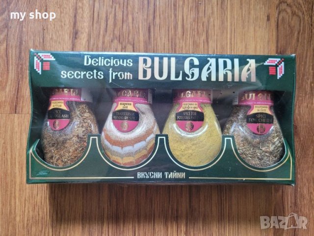 Ново!Комплект от четворка амфори с български подправки 